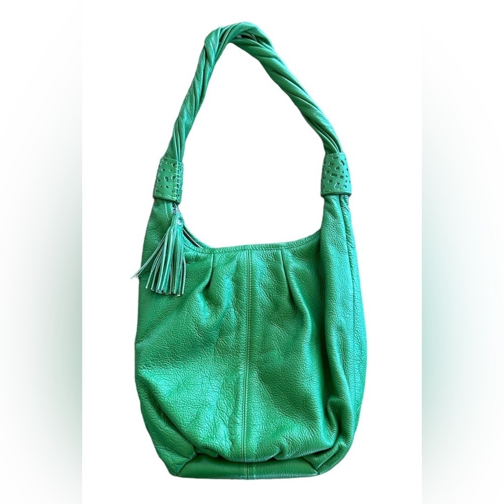 Coldwater Creek | Women’s green leather over the shoulder boho style purse, OS